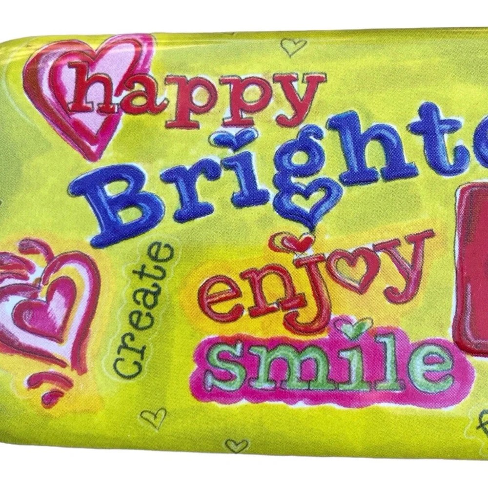 Brighton Tin Vintage Love Fun Red Yellow 10”x3”
